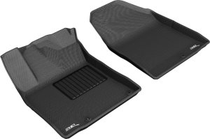 Hyundai Kona Electric Floor Mats - Front - 3D MAXpider - Kagu - Black - `19-`20 Hyundai Kona Electric Floor Mats - Front - 3D MAXpider - Kagu - Black - `19-`20